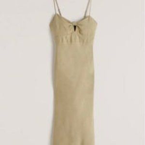 Abercrombie Knot-Front Slip Midi Dress